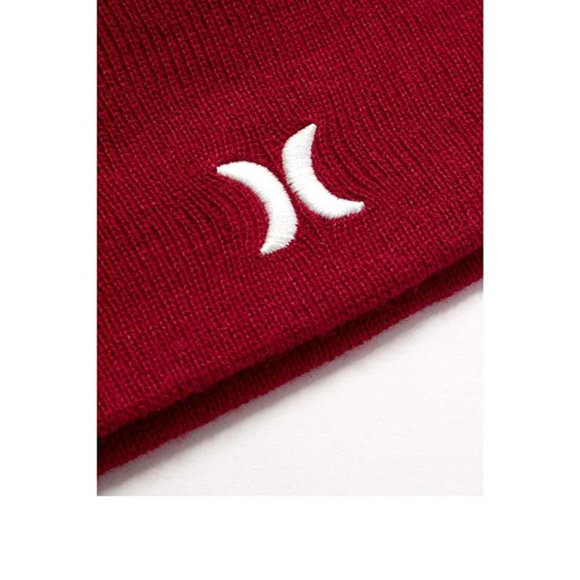HURLEY Icon Staple Beanie - Red - NWT - Picture 2 of 2